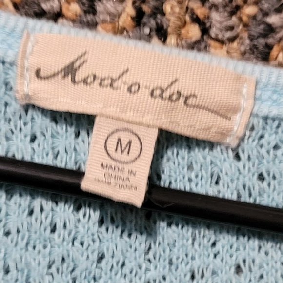 Gorgeous Mododoc Los Angeles Aqua Blue Embroidered Tank Top Size Medium - Picture 12 of 12